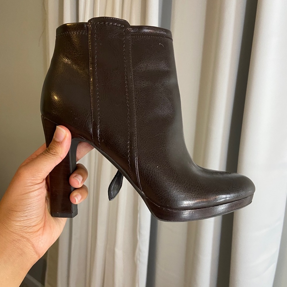 Franko Sarto Chocolate Leather Booties